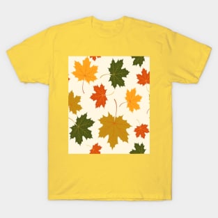 Cool Autumn fall golden leaves design T-Shirt